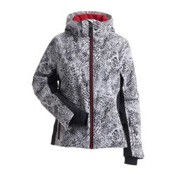 NILS Arlberg Print Jacket Women's in Snow Leopard Print and Black